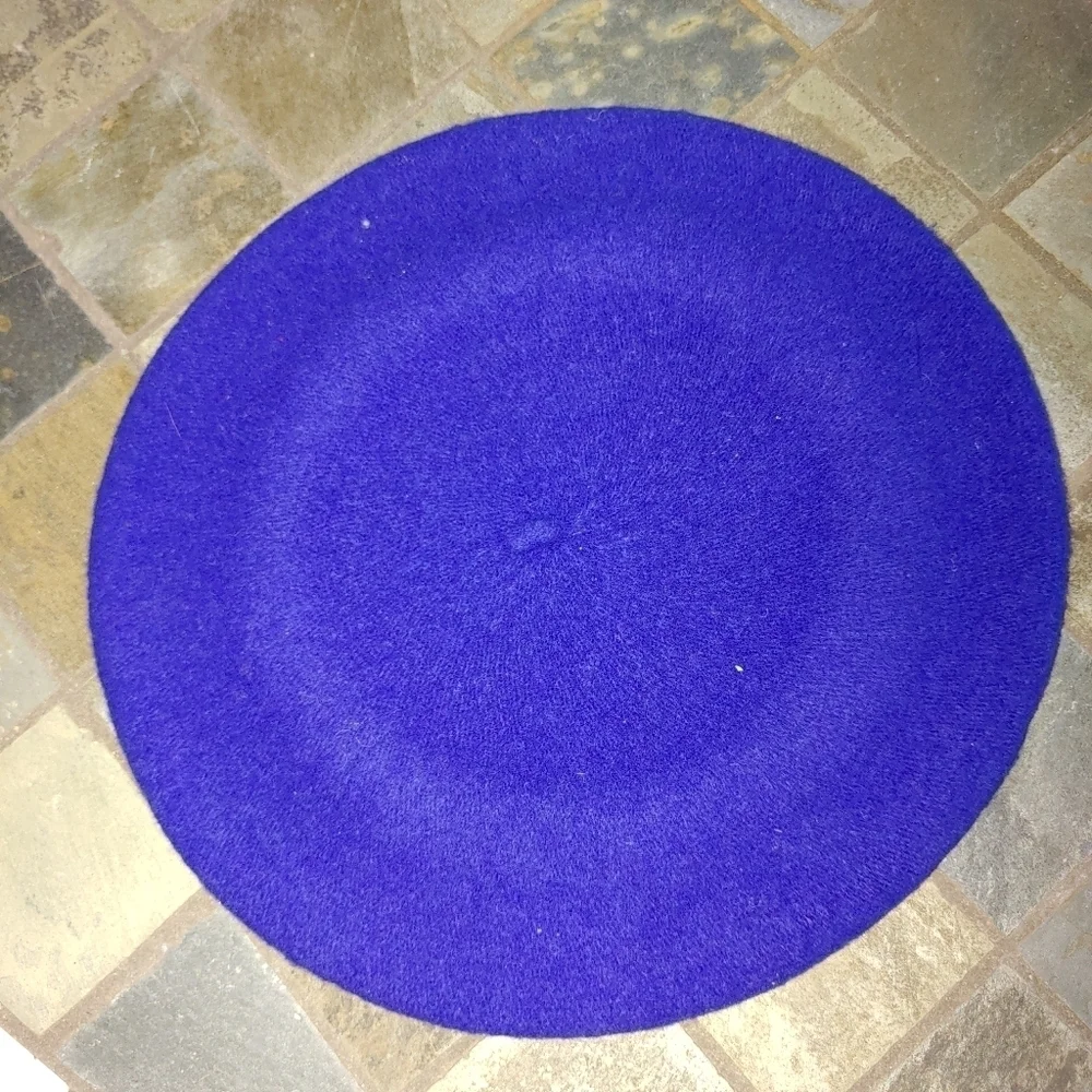 Royal Blue 100% Wool FRENCH Beret Tam